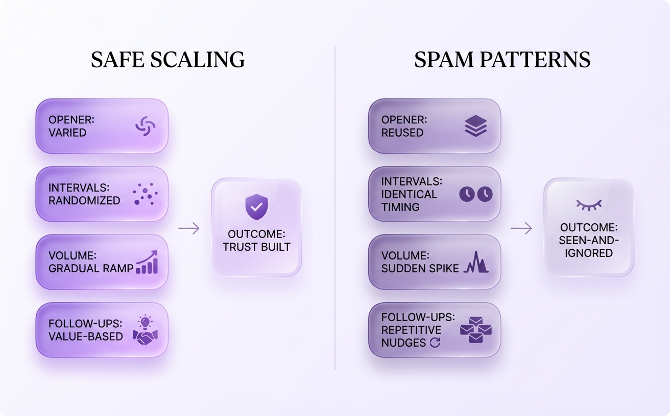 Scale safely: avoid the patterns prospects recognize as spam