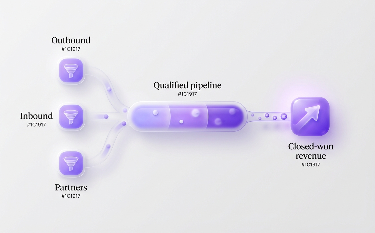 A balanced pipeline engine reduces revenue swings by diversifying lead sources.