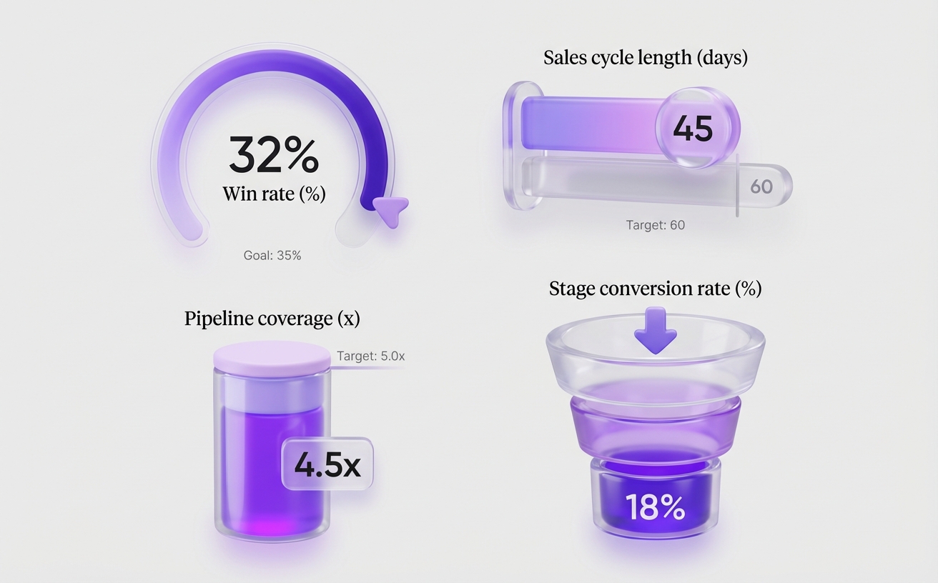 Track a tight weekly metric set to identify bottlenecks and improve consistently.