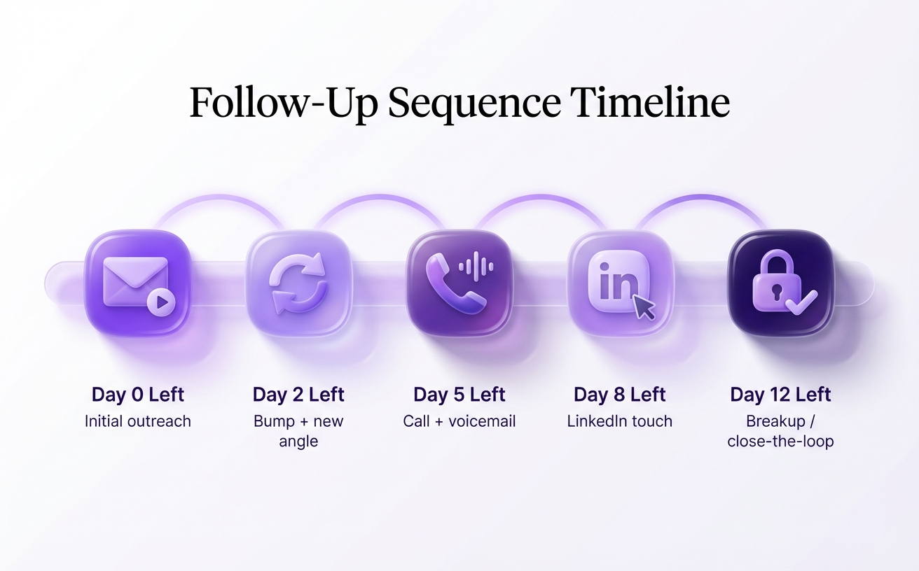 Most “no response” is “not now”—a cadence converts it.