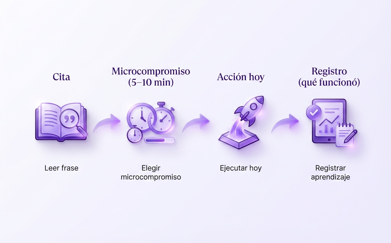 De frase inspiradora a microacción medible.