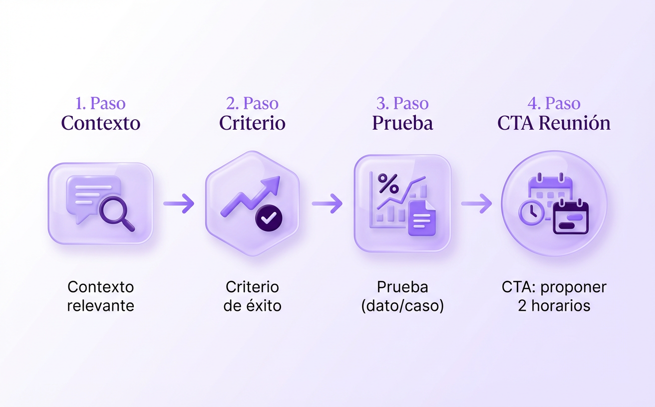 Plantilla corta de prospección orientada a reunión.