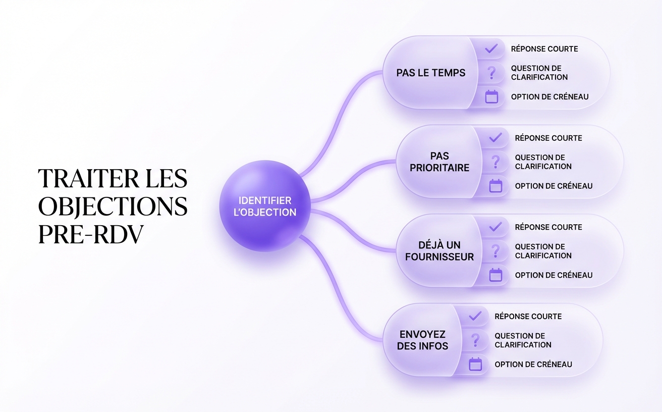 Traitement des objections : clarifier, rassurer, recadrer vers le rendez-vous