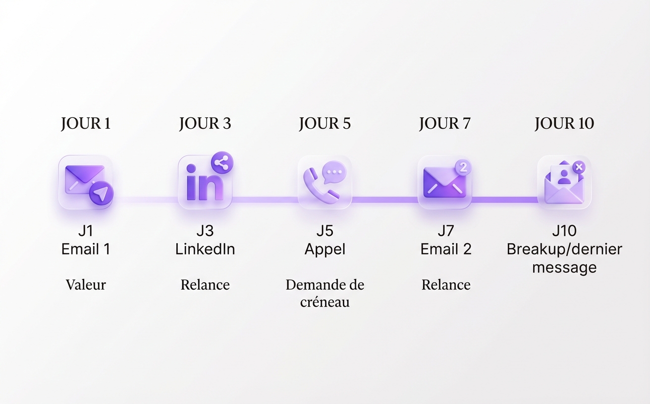 Exemple de séquence multicanal pour multiplier les réponses