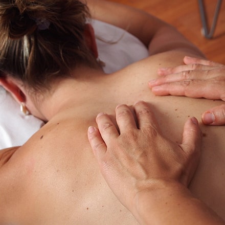 Person being massaged