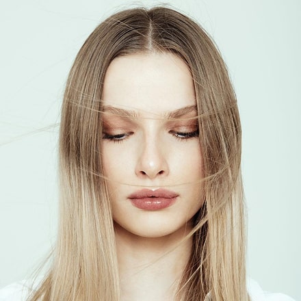 Woman with stunning hair