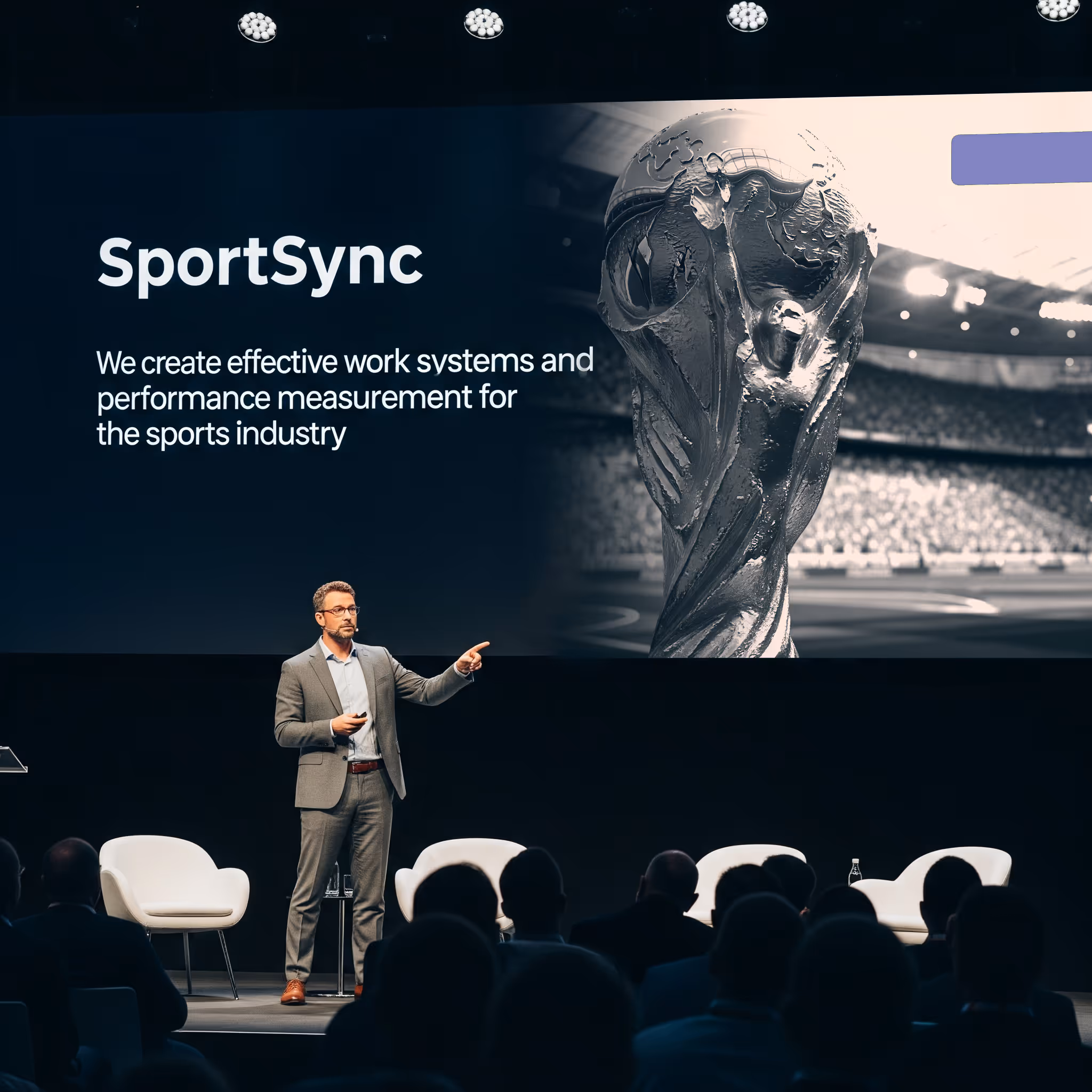 Experto en gestión deportiva, en presentando nuestro sistema propio SportSync de busqueda de la excelencia.