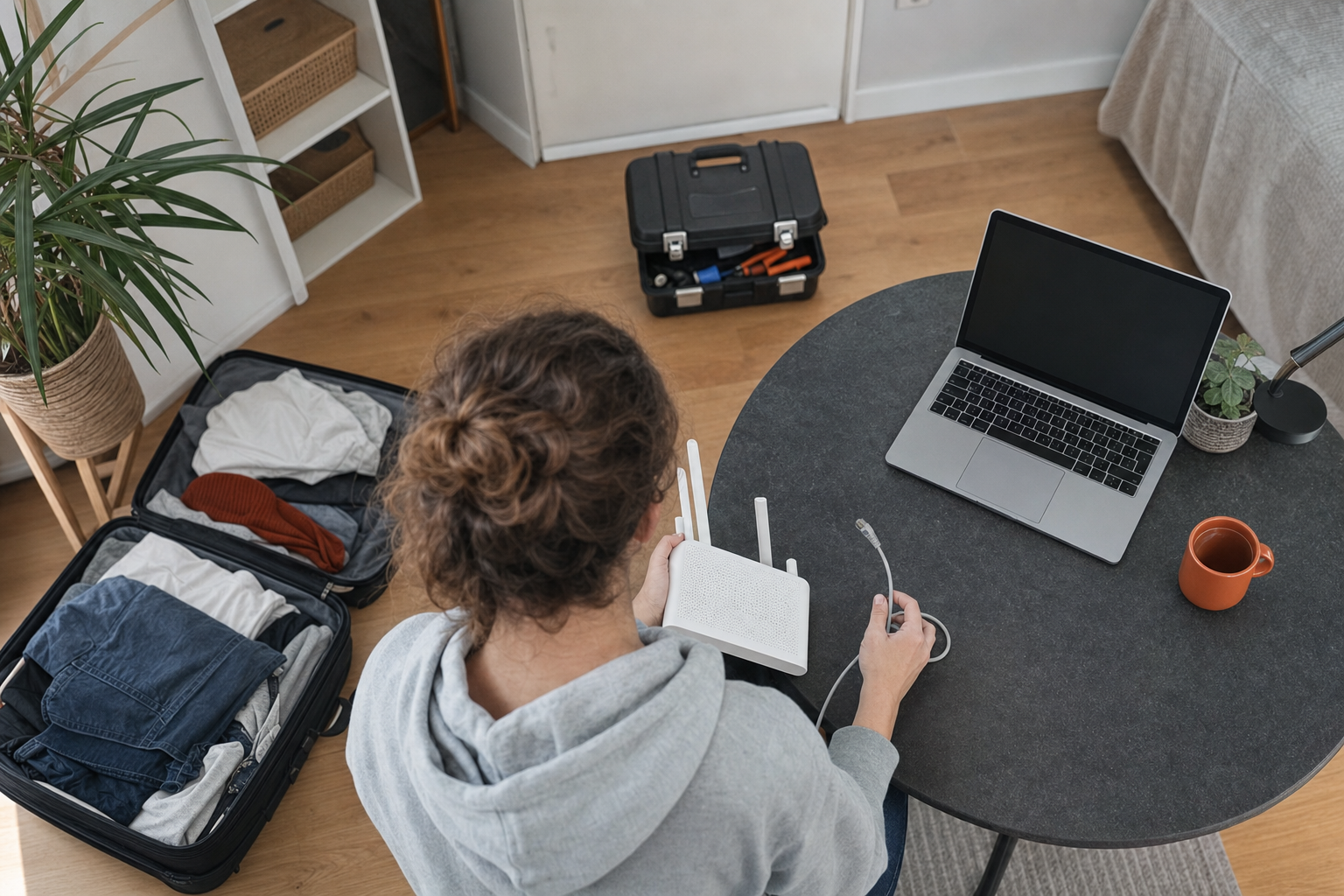 Symbolbild zum Thema „Internet & WLAN im möblierten Apartment: Was ist wirklich inklusive?" – Guter Hirte Aachen