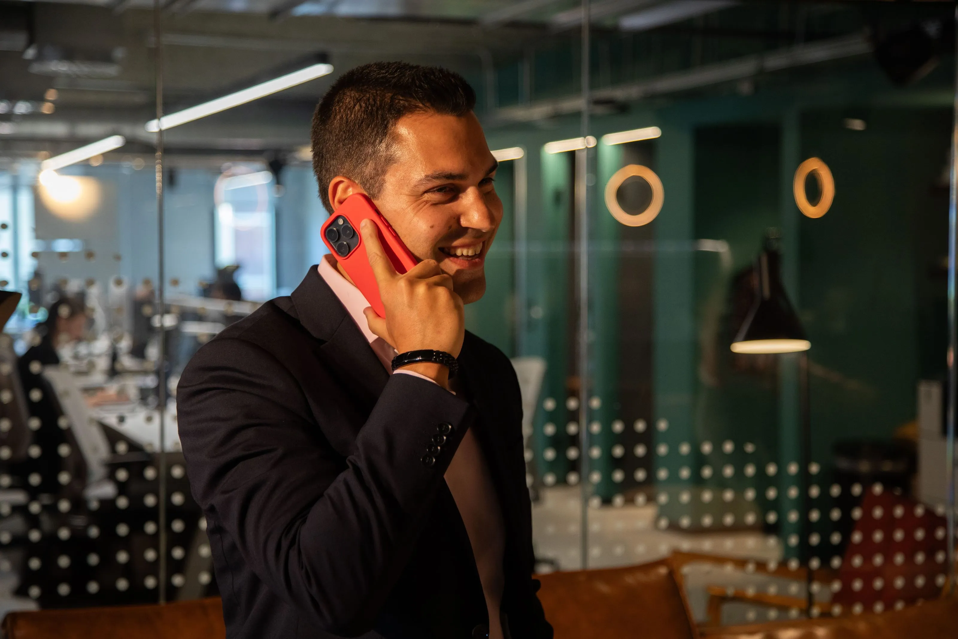 Ruben CEO Talking on the phone.