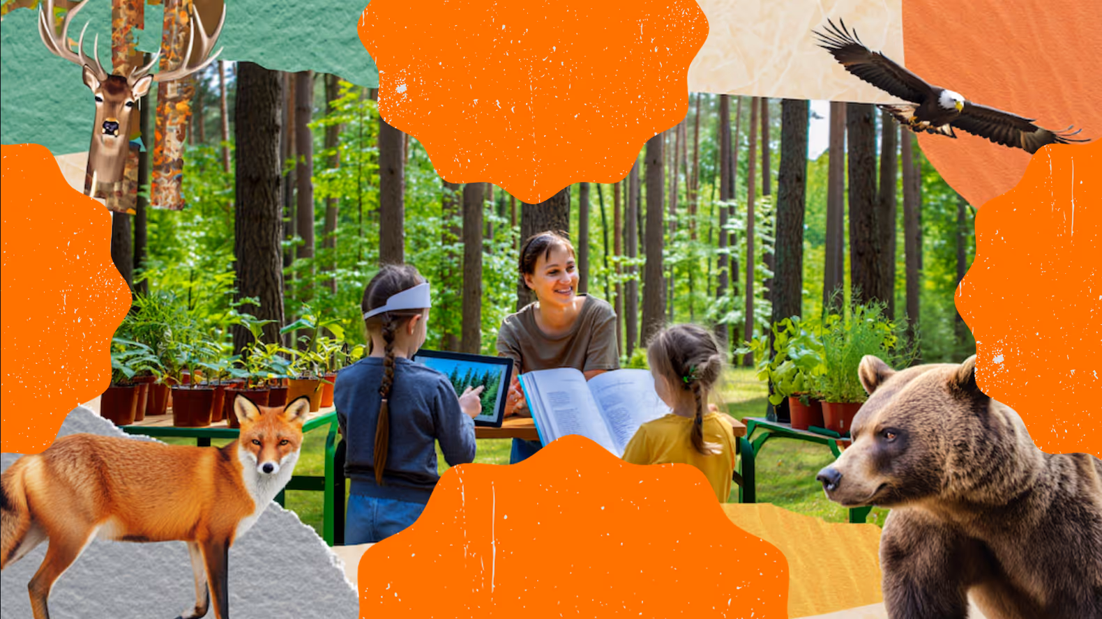 Kids learning through a private homeschool program