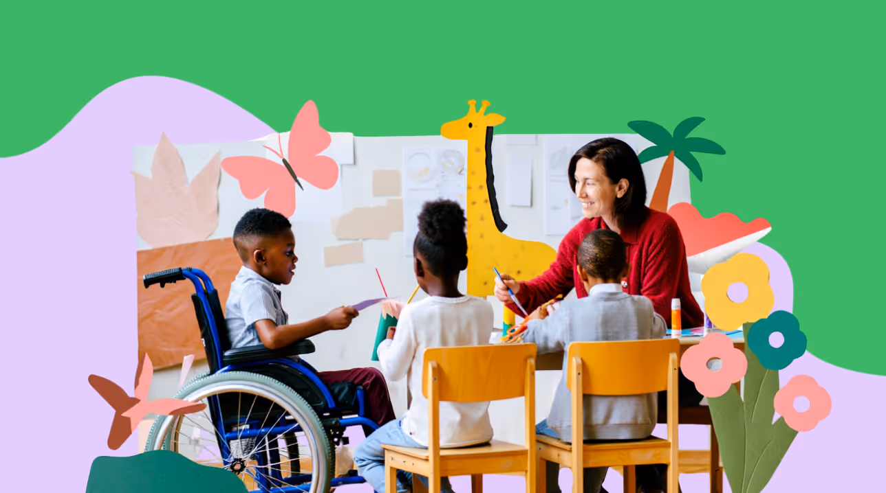 Children sharing and playing together through social-emotional learning exercises