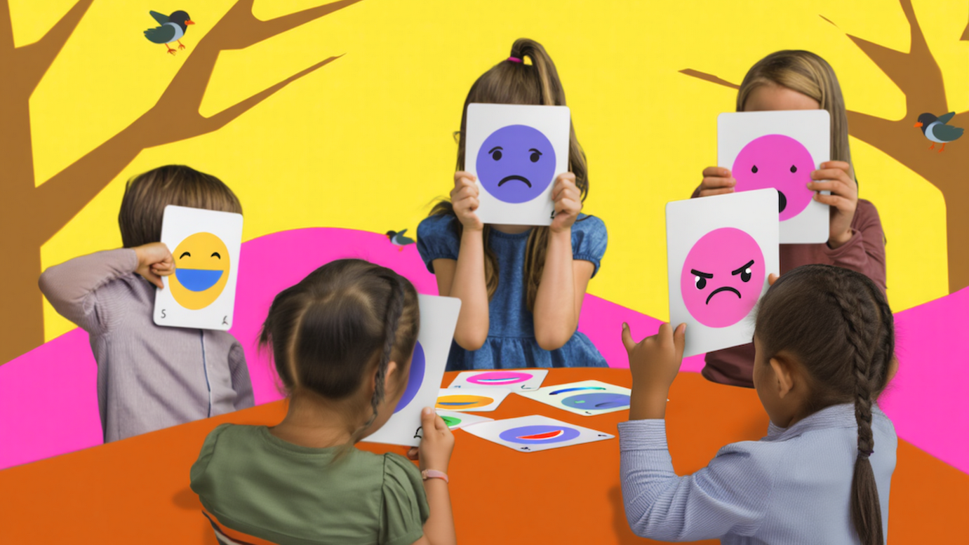 Kids expressing their feelings through SEL games