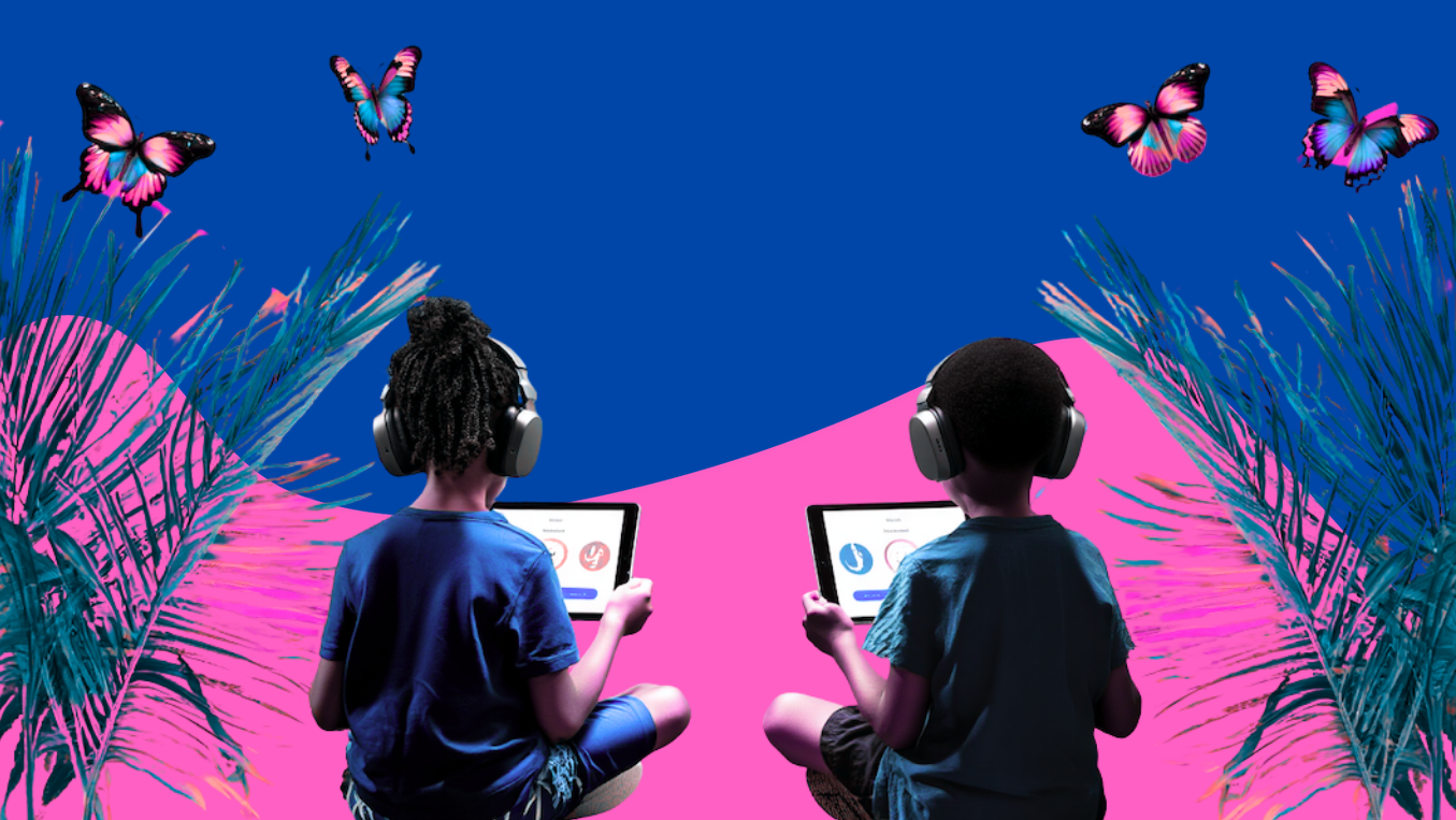 Kids improving their SEL skills with an online learning program