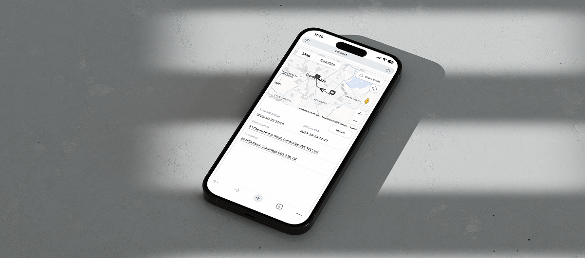 Live track and trace delivery view