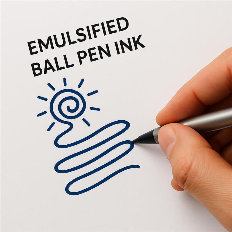 Emulsified ballpoint pen ink