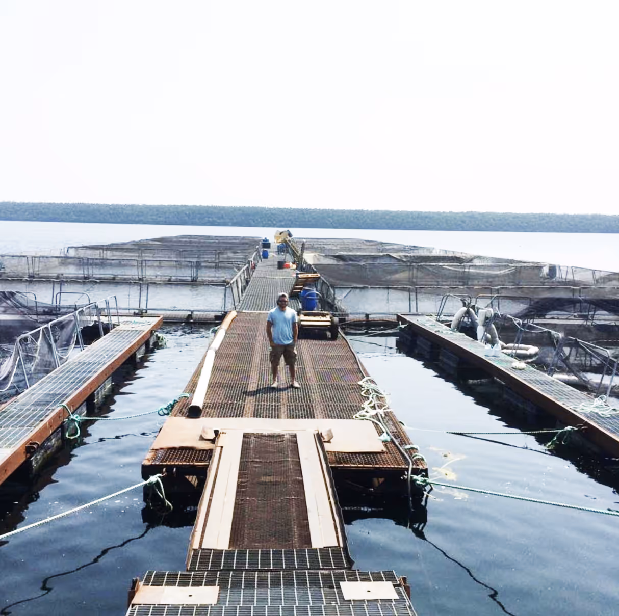 Kalan at a fish farm