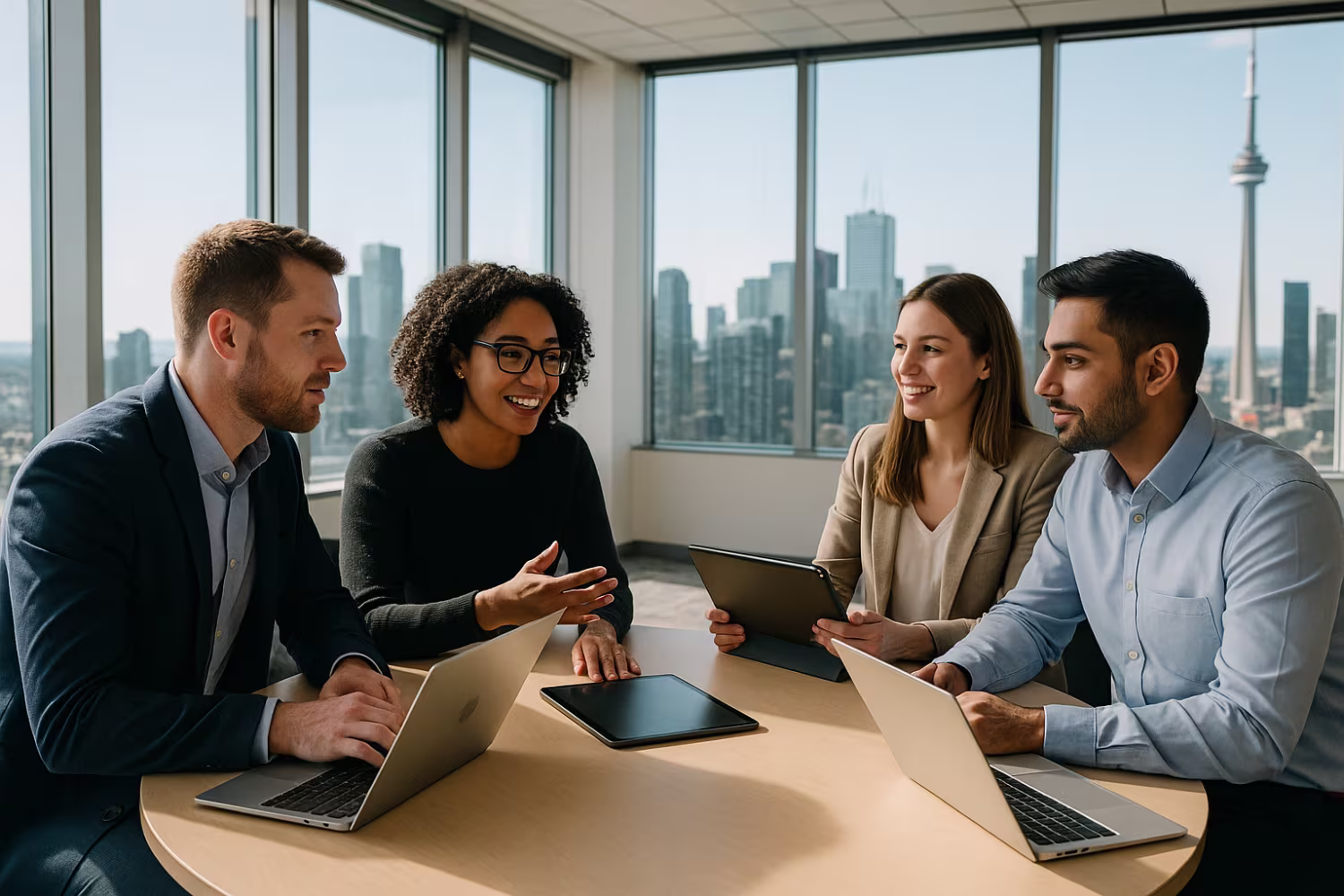 IT procurement team discussing strategy