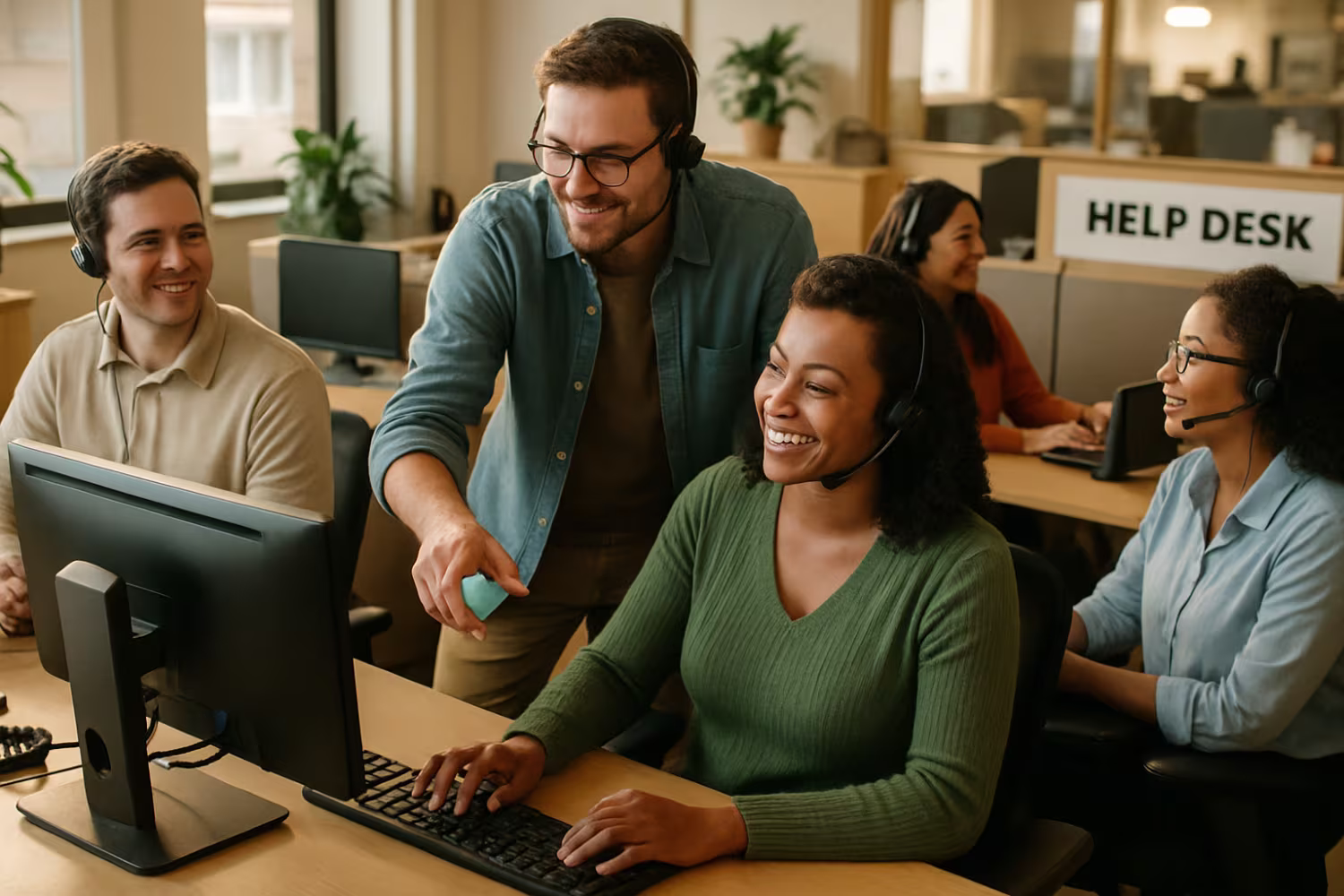 Collaborative managed help desk services