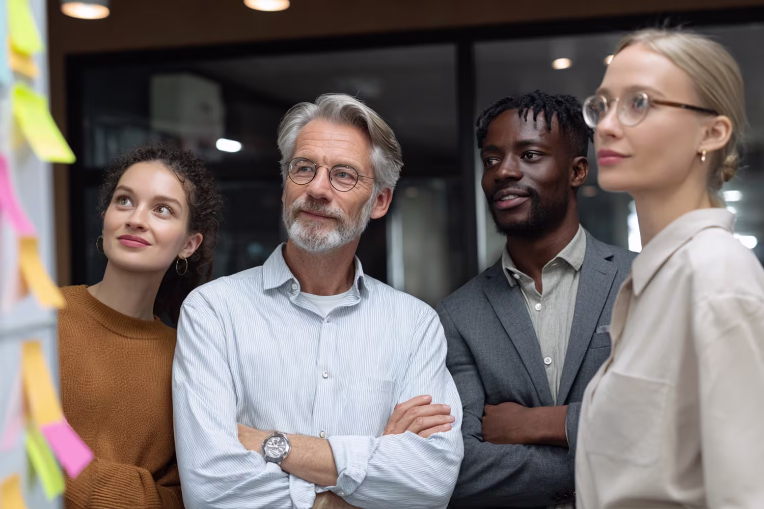 Diverse team discussing IT procurement strategy