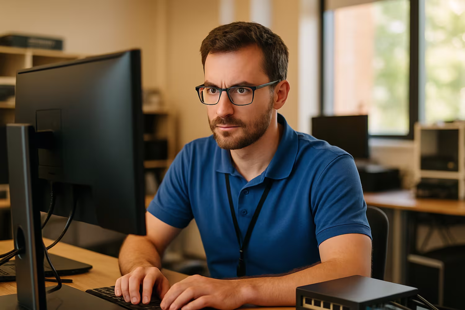 IT professional resolving common issues