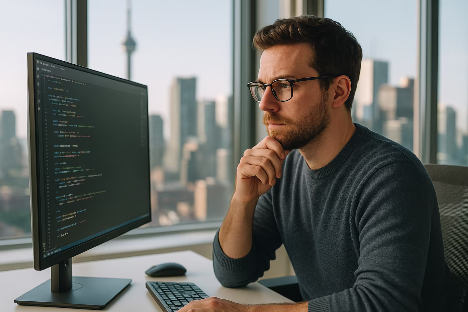 IT professional facing coding challenges