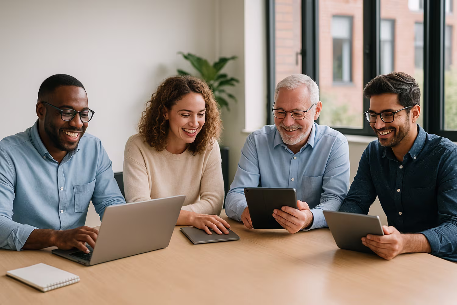Diverse vCIO MSP professionals collaborating