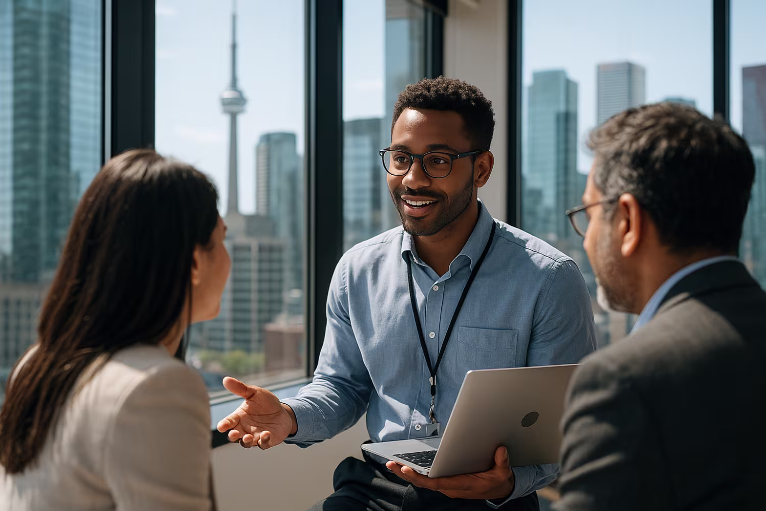 IT consultant collaborating in Toronto office