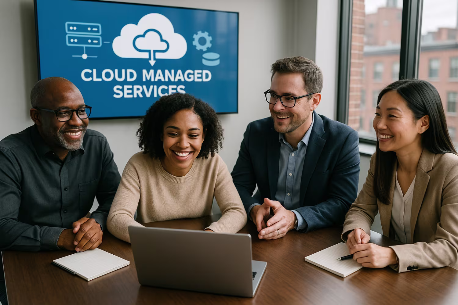 Toronto team discussing cloud managed IT services