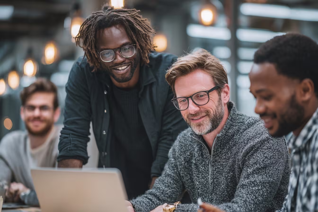 Diverse IT team discussing security solutions