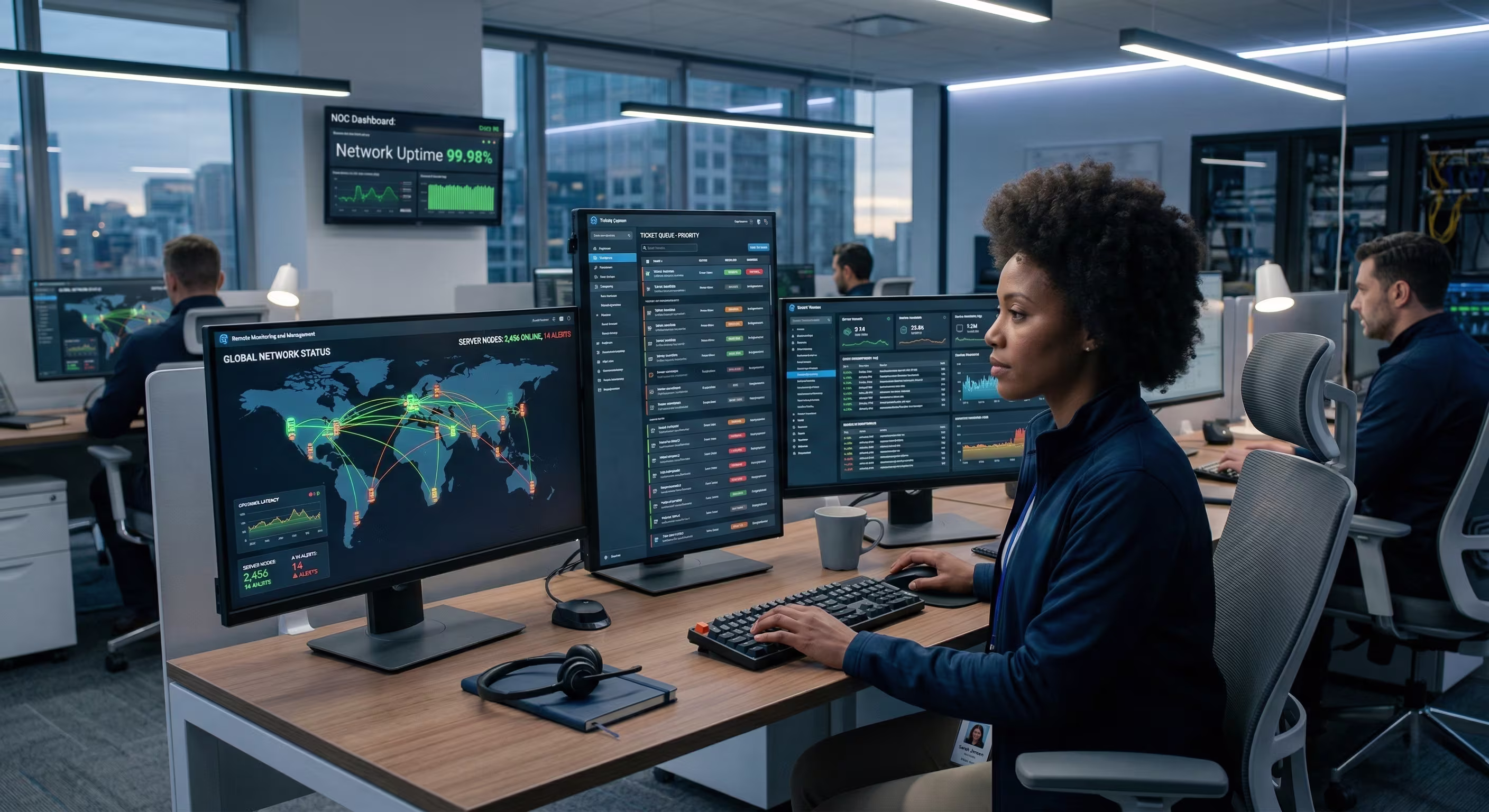 Approachable IT professional in workspace