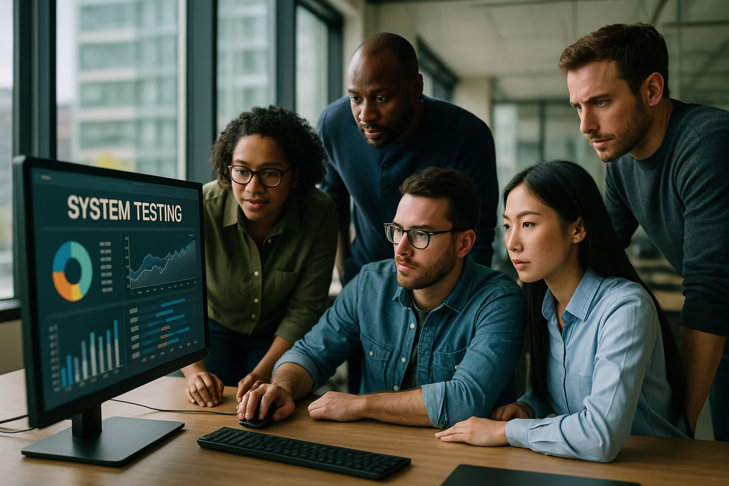 Diverse team performing IT system testing