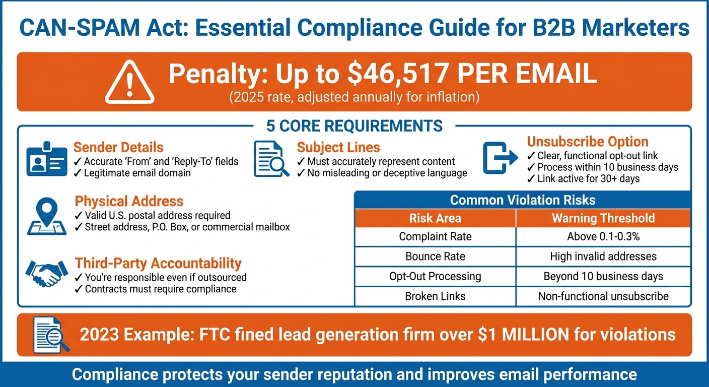 CAN-SPAM Act Compliance Requirements and Penalties for B2B Email Marketing