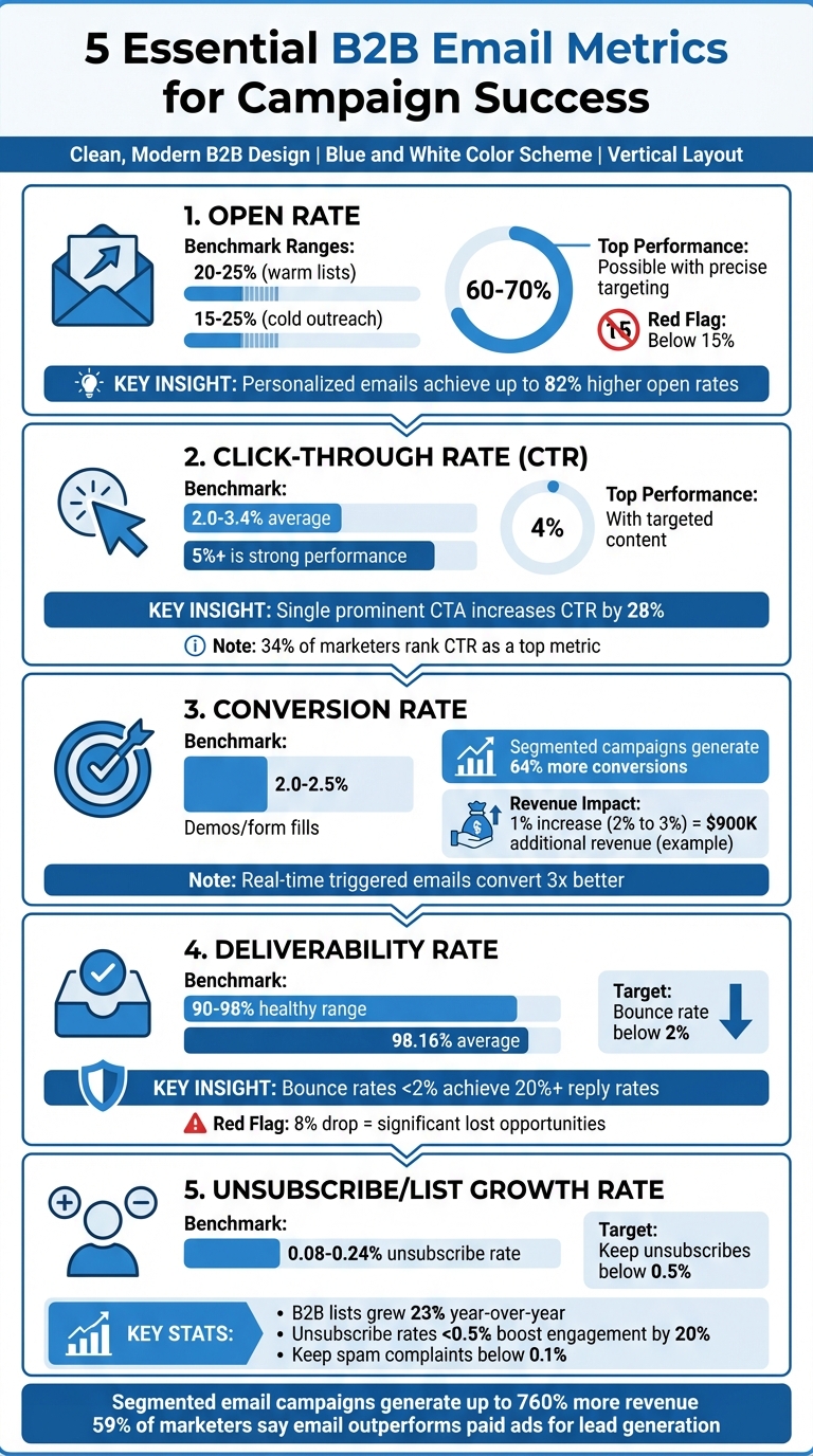 5 Essential B2B Email Metrics: Benchmarks and Performance Standards