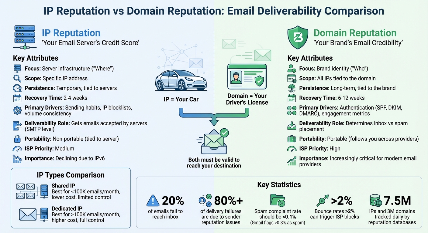IP Reputation vs Domain Reputation: Key Differences for Email Deliverability