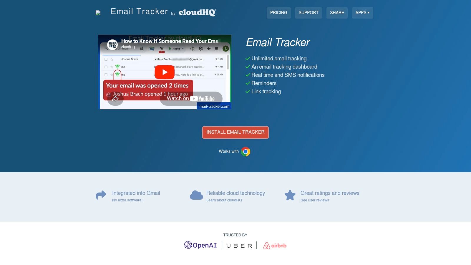Free Email Tracker by cloudHQ