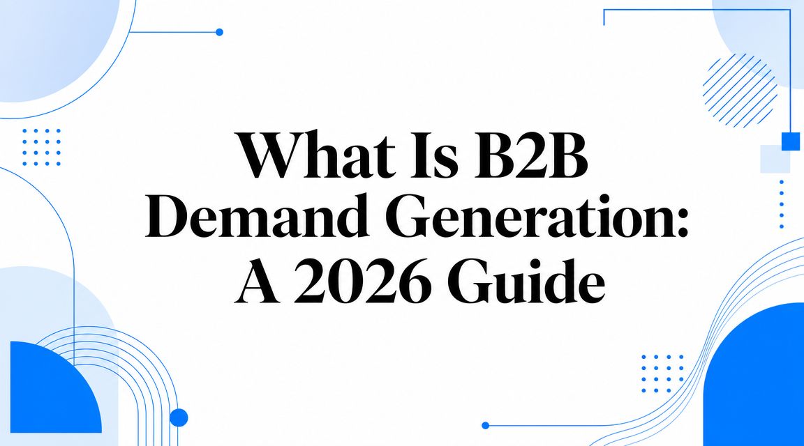 What Is B2B Demand Generation: A 2026 Guide