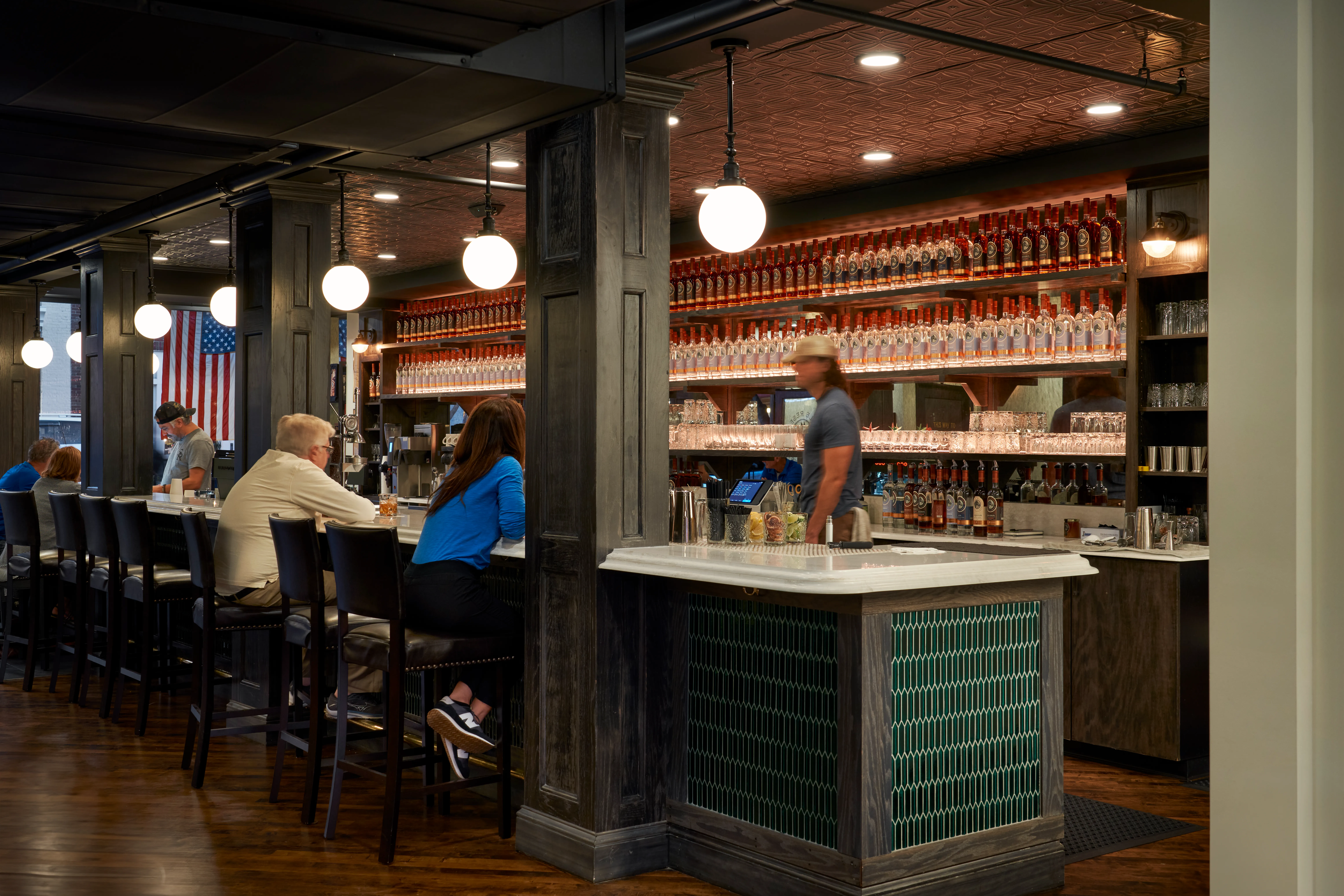 stable reserve distillery interior bar counter