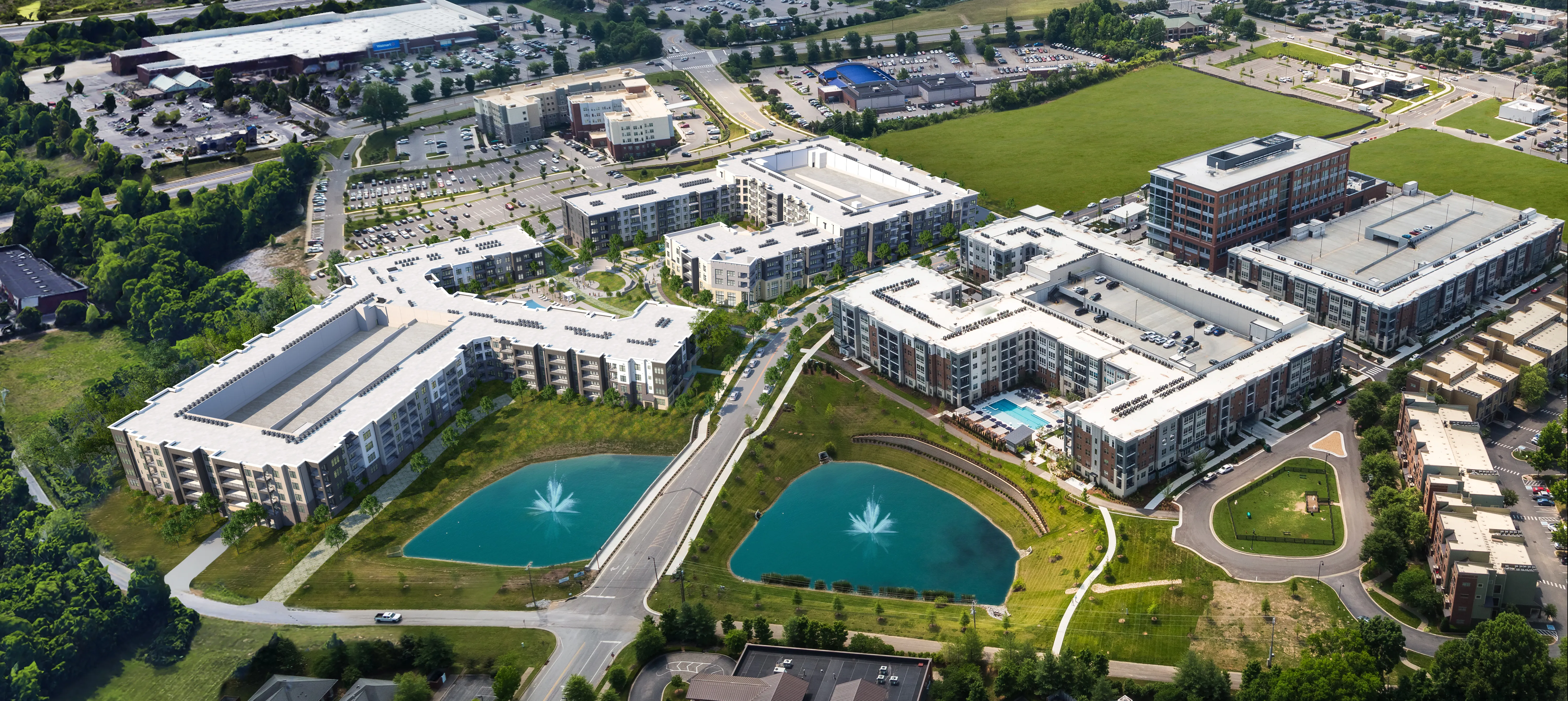 mixed-use aerial franklin tn