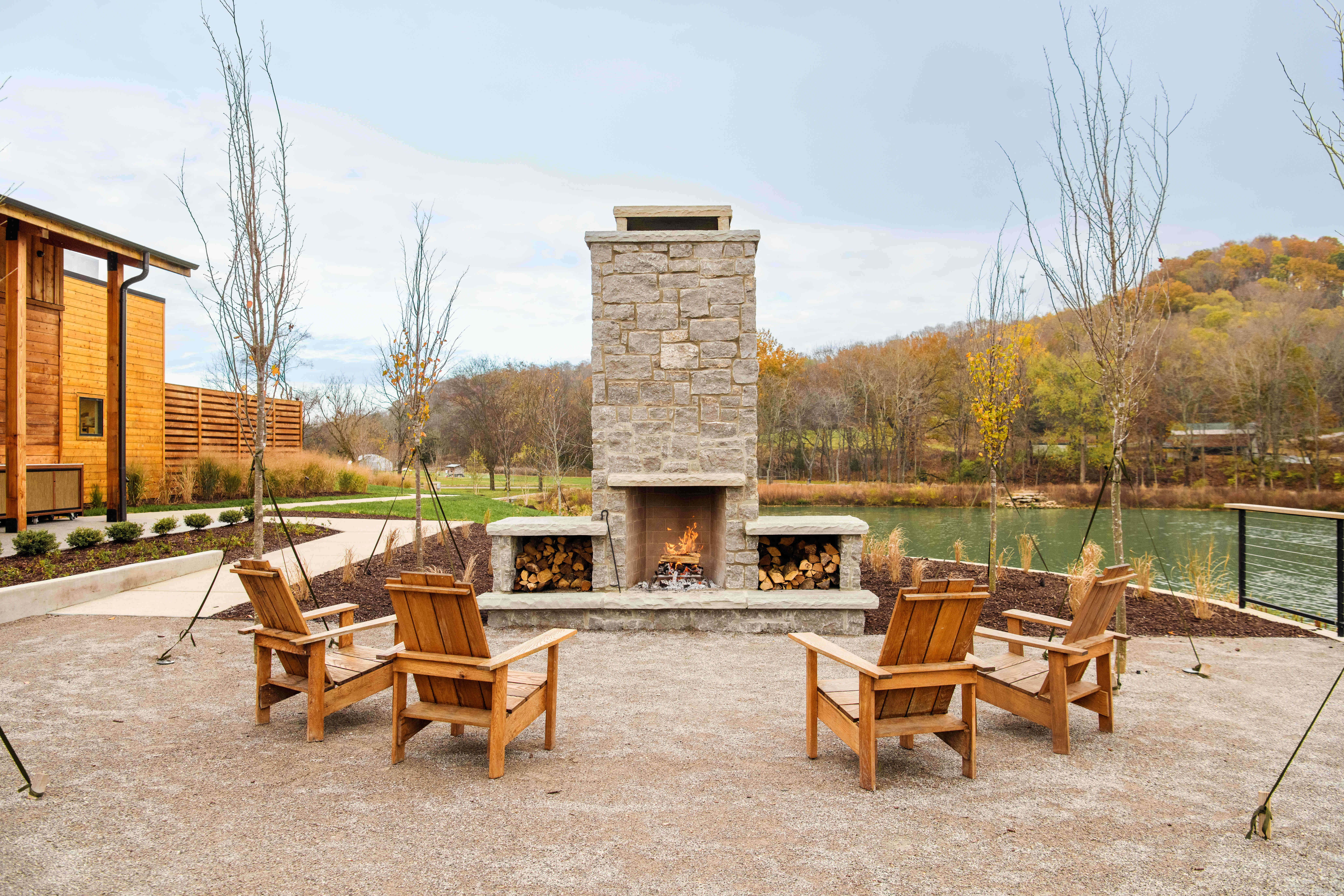 southall farm and inn outdoor firepit