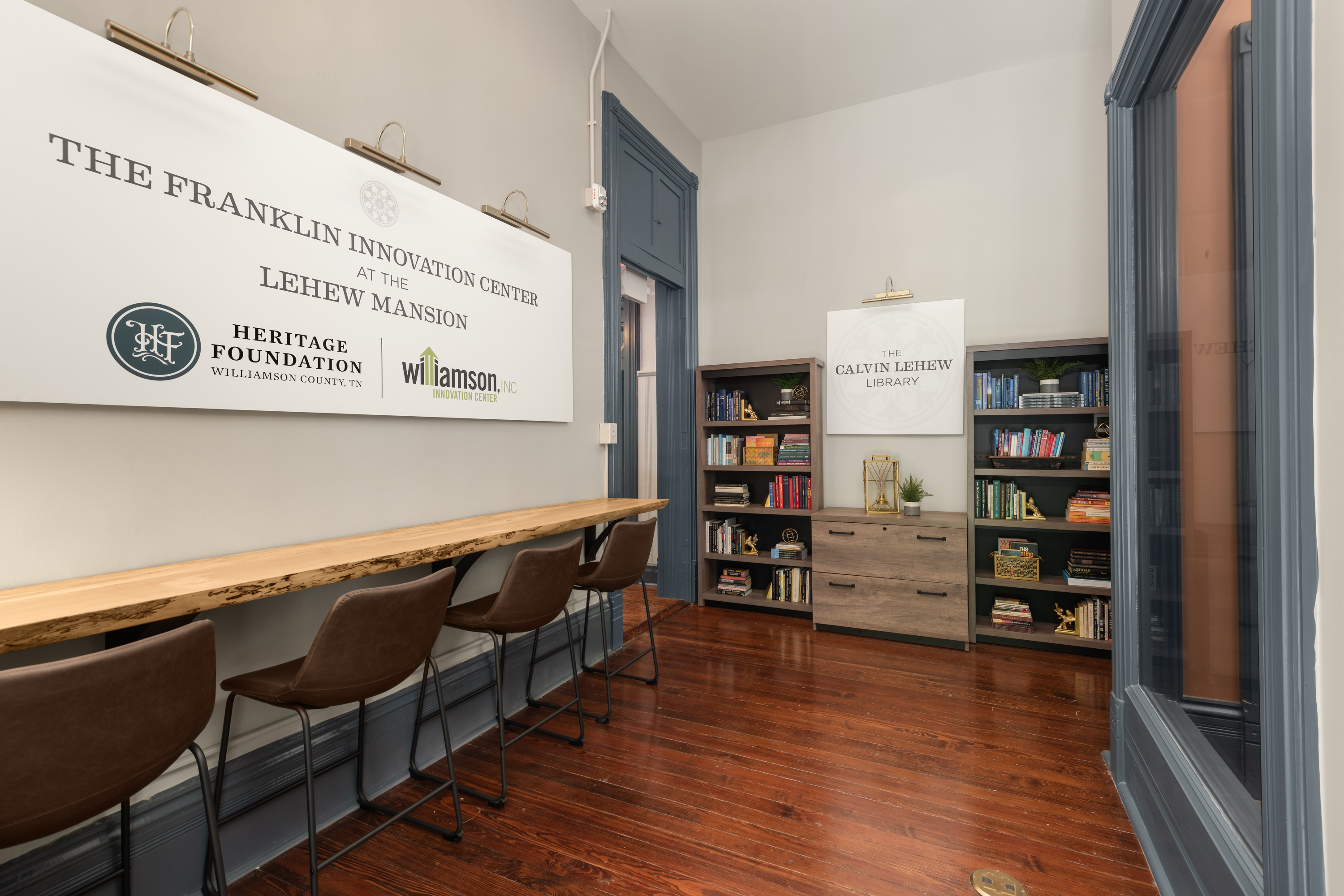 LeHew Mansion Historic Renovation Interior Library