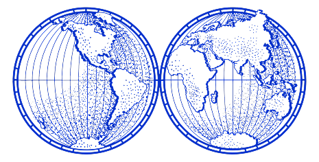 Illustration of two globes