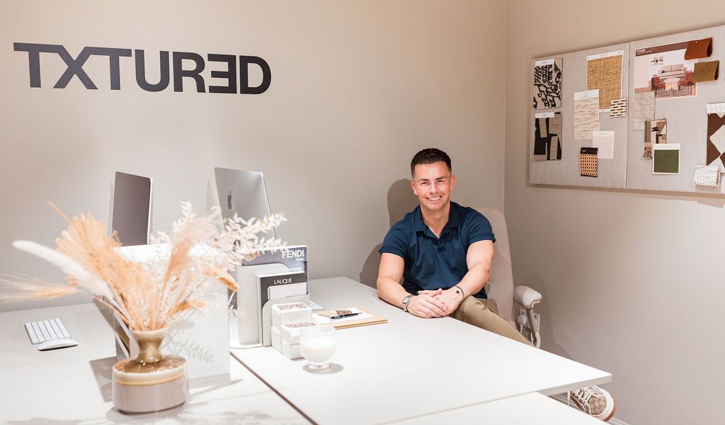 Simon Mayhew at TXTURED interior design studio in Manchester