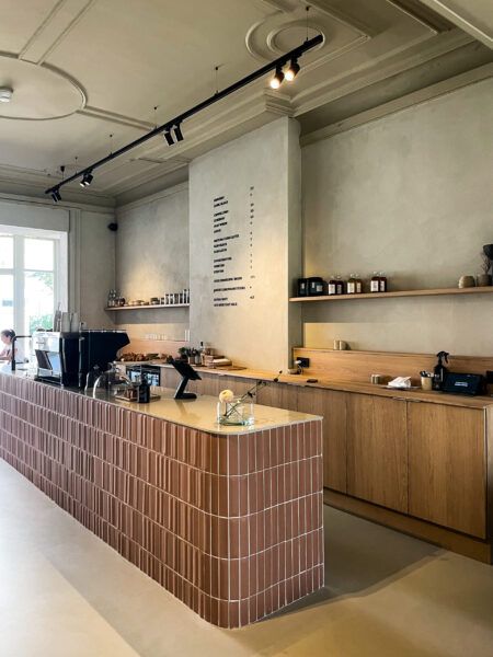 Standout counter design for café and restaurant interiors by TXTURED