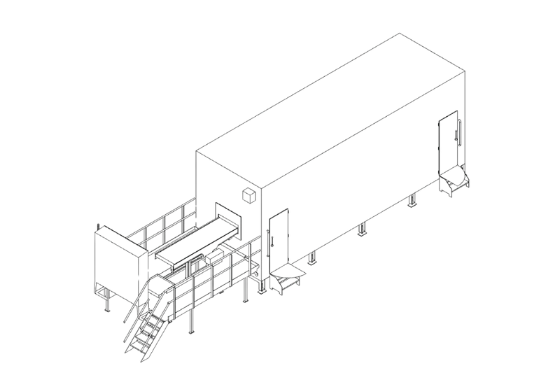 Outline diagram of IQF Tunnel Freezer system.