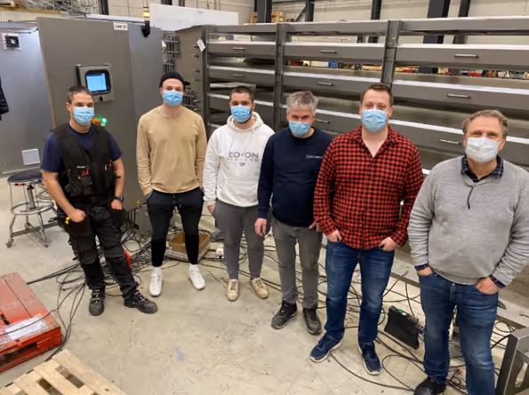 Kapp Skaginn team testing the IQF tunnel freezer
