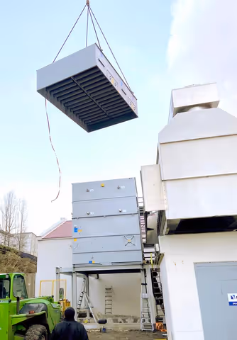 Installation of a new cooling system