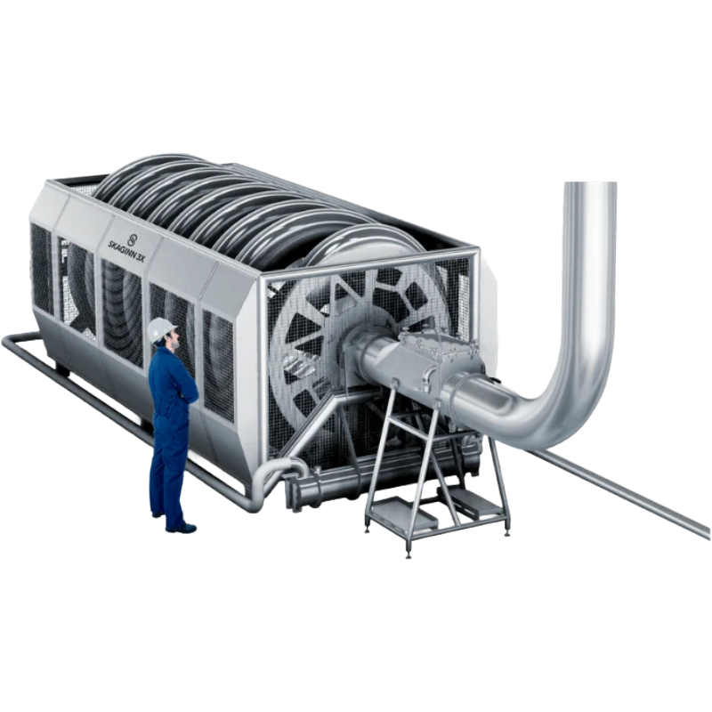 "ValuePump™ low-pressure, closed-system pump designed to gently transport fillets, roe, and heads through a fluid medium for simultaneous chilling or sanitizing while preserving product integrity.