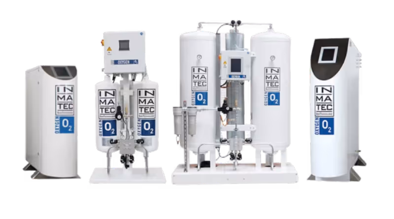 Lineup of on-site oxygen generation systems designed for industrial and commercial use, providing high-purity oxygen for applications such as aquaculture, healthcare, and water treatment.