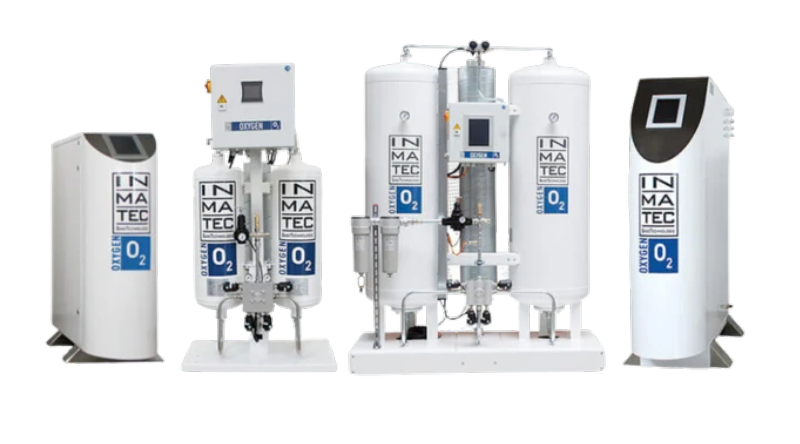 Lineup of on-site oxygen generation systems designed for industrial and commercial use, providing high-purity oxygen for applications such as aquaculture, healthcare, and water treatment.