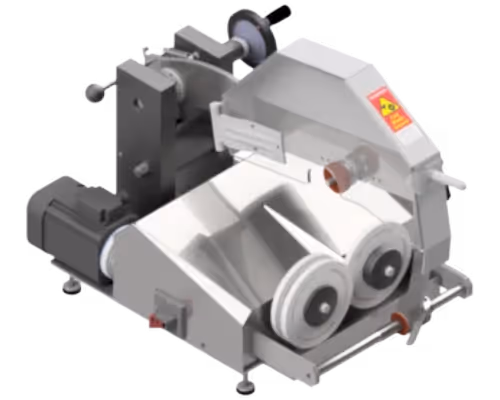 ST-123 Knife Sharpening Machine in stainless steel, designed for quick, precise sharpening of multiple knife sizes to maintain razor-sharp edges and reduce processing downtime.